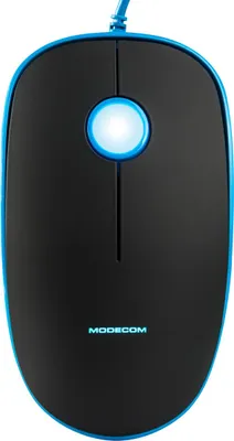 Produktbild von MODECOM MC-M111 Computermaus, Schwarz-Blau, USB, 1600 DPI, optischer Sensor, passend für PC und Laptop