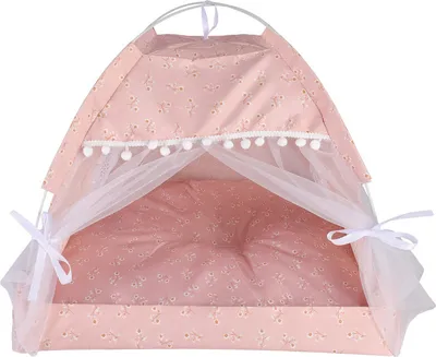 Image de Tente pour chats Tente pour chiens Lit pour animaux domestiques pour petits chiens et chats Rose