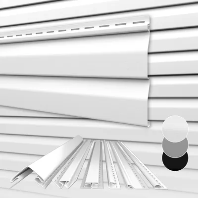 Produktbild von HEXIM Fassadenpaneel PVC-U Kunststoff, weiß, 0,48 m², 1 Paneel, wetterfest, UV-beständig