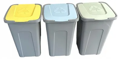 Produktbild von ECOabc Pastel Mülltrennungssystem 3x50L Pastel