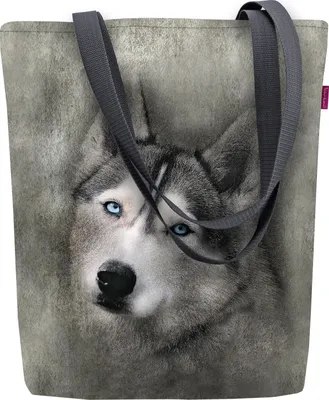 Obrázok produktu pre Bertoni plátenná taška s potlačou SUNNY 36x40 cm cez rameno - Husky