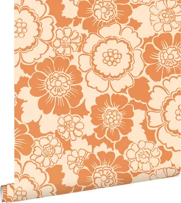 Produktbild von ESTAhome Tapete Retro Blumen Orange 50 x 900 cm