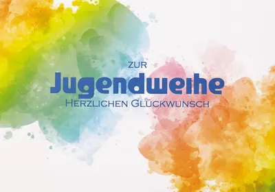 Produktbild von Jugendweihe unverpackte Glückwunschkarte mit Umschlag Zur Jugendweihe herzlichen Glückwunsch