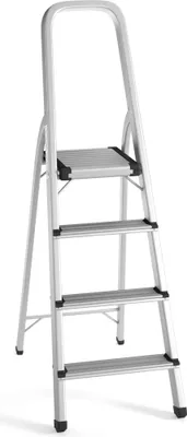 Produktbild von RMBO Haushaltsleiter, 4 Stufen, Klapptritt, 150 kg Tragfähigkeit, EN 131.6, Klappleiter
