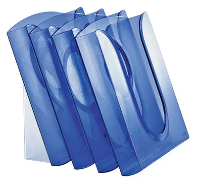 Image de Chemise de présentation Leitz, transparente, pour support de présentation, ouverte, bleue