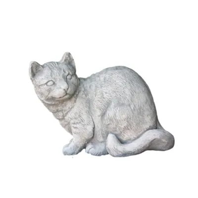 Produktbild von Sitzende Katze als Steinfigur perfekt für den Garten zur Dekoration, Neu Frostfest Witterungsbeständig, Tierfigur zur Gartengestaltung 1274