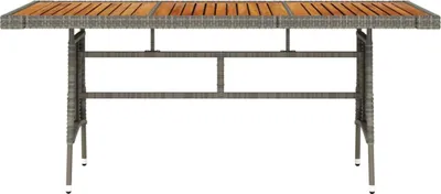 Obrázek produktu pro vidaXL Zahradní stůl šedý 160x70x72 cm Poly ratan a masivní dřevo akácie