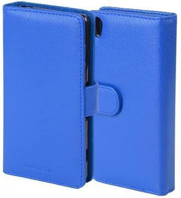 Produktbild von Cadorabo Hülle für Sony Xperia X in Blau Backcover Handy Schutz Hülle Book Case Booklet Kartenfächer