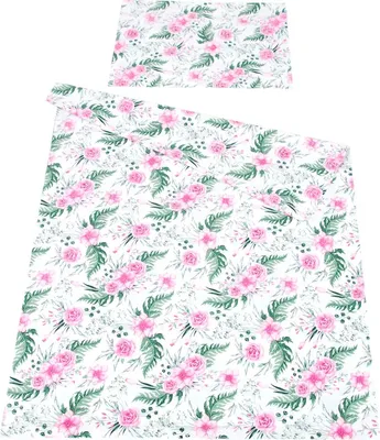 Produktbild von BABYLUX Kinderbettwäsche 2 Tlg. 90 x 120 cm Bettwäsche 110. Wilde Bluten