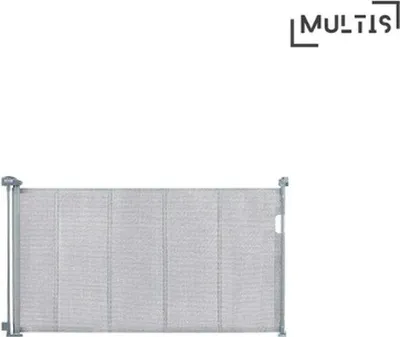 Produktbild von Famanu Treppenschutzgitter ausziehbar - Sicherheitsgitter für Kinder und Haustiere - 153 cm breit - Grau