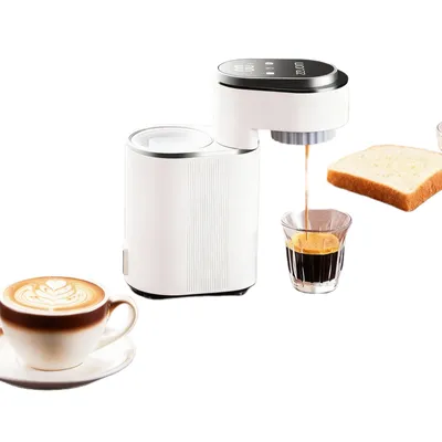 FORSMANO Tragbar Mini Kaffeemaschine, 15 Bar Druck, Heiß- und Kaltgetränk, Vorbrühsystem, One-Touch, 11-stufige Temperaturregelung, Weiß