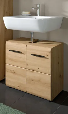 Produktbild von Waschbeckenunterschrank "Cover" in Artisan Eiche Badezimmer Unterschrank 60 cm