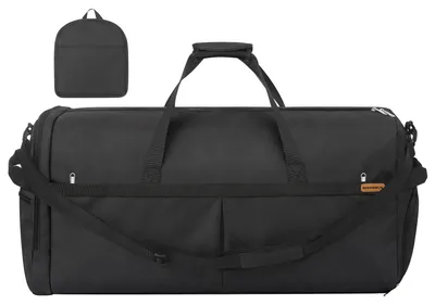 Produktbild von SONGMICS Reisetasche, 120L Faltbare Sporttasche mit Schuhfach – Schwarz, Größe 120L(80 x 35 x 40 cm)