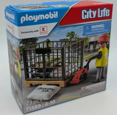 Produktbild von PLAYMOBIL Kaufland 71389 Hubwagen mit Gitterbox