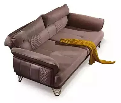Produktbild von Braune Couchgarnitur Luxus 3+3+1 Sitzer Wohnzimmer Möbel Sofas Sessel
