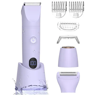 Produktbild von 3 in 1 Damen Elektrorasierer Lady Bikini Trimmer Damen Rasierer IPX6 Wasserdicht Nass & Trocken Epilierer für Bikini, Achselhöhlen, Beine, Arme,Körper
