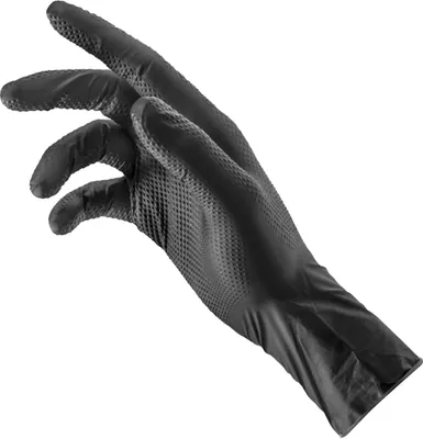Immagine prodotto di Guanti In Nitrile Rinforzato Nero 50Pz. M