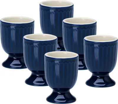 Produktbild von Greengate Alice Eierbecher dark blue 6,5 cm Set6