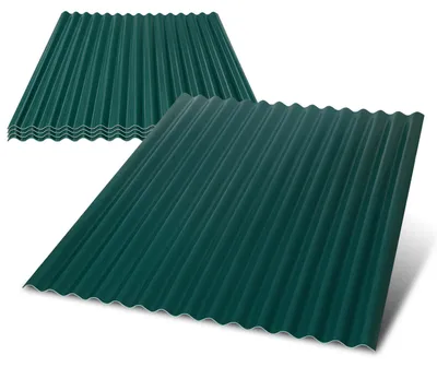 Image de Vigevee, plaques de toiture ASA-PVC de 1,5 mm, dimensions 117x93 cm, couleur vert foncé, pour carport, serre ou maison de jardin