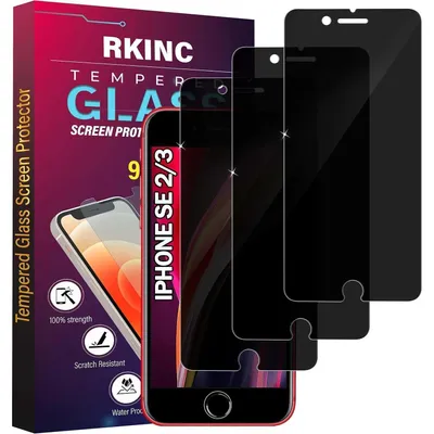 Produktbild von Displayschutzfolie Panzerglas für iPhone SE 3 2, 3 Stück, Sichtschutz, kratzfest, splitterfrei