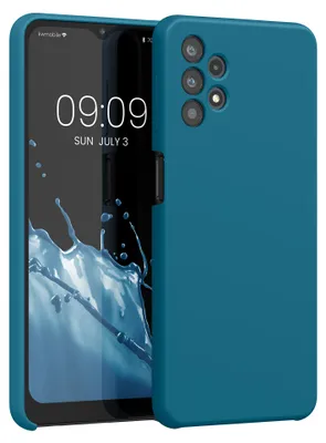 Produktbild von kwmobile Handyhülle für Samsung Galaxy A32 5G Hülle - Case Silikon - Kabelloses Laden - Schutzhülle Cover in Petrol matt