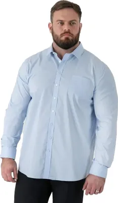 Image de Duke - Chemise pour homme « Oliver D555 », stretch DC591 (XL) (bleu ciel)