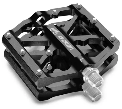 Produktbild von Fahrradpedale MTB Rennrad BMX Flachpedale Schwarz Aluminiumlegierung 9/16'' CR-MO Spindel 3 Lager