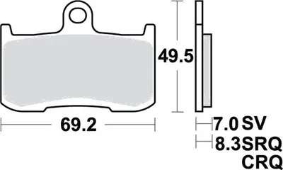Obrázok produktu pre Brzdové doštičky na predné koleso pre Indian Roadmaster 1800 ABS, rok výroby 2015–2019, brzdové doštičky od TRW –