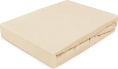 Obrázok produktu pre Vložené prestieradlo s elastickým pásom, džersej 120x200cm svetlo béžová