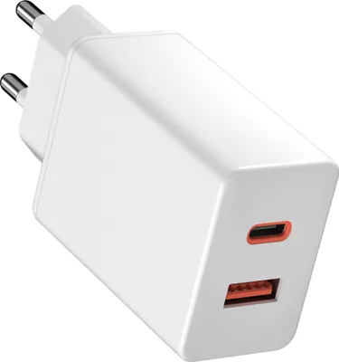 Produktbild von Rolio USB C Ladegerät - Ladegerät - 45W - Schnellladegerät - 1x USB-C 1x USB-A - Ladegerät - Universal - Für Smartphones und Tablets - Funktioniert mit Apple iPhone / Samsung / Huawai / Oneplus / Xiaomi