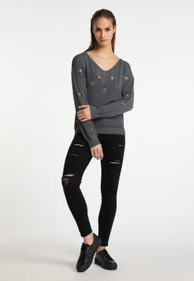 Image de Pull pour femmes Speedlight - Noir, taille XL/XXL