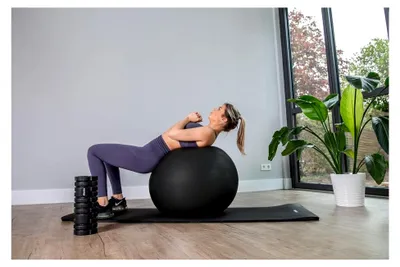 Produktbild von Pilatesball - Anti-Burst - Mit Pumpe - Grau - 45 cm