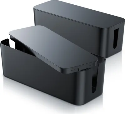 Obrázok produktu pre BEARWARE Káblový box s gumovými nožičkami - správa káblov / diskrétny vzhľad / nabíjací box