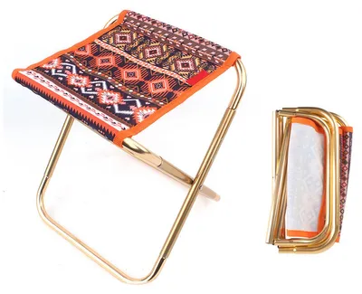 Obrázek produktu pro Mini lehká skládací židle, přenosná outdoorová židle pro rybaření, turistiku, zahradničení a na pláž