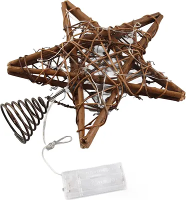 Image de Décoration d'arbre de Noël en forme de vigne et d'étoile Décoration d'arbre de Noël en forme d'étoile