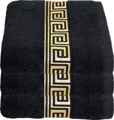 Produktbild von 3er Set Julie Julsen Duschtuch 70 cm x 140 cm 70x140,SCHWARZ-GOLD