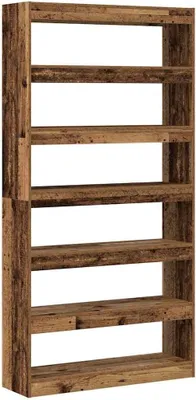 Obrázok produktu pre Polica na knihy vidaXL, 6 úrovní, 100 x 30 x 198 cm, drevovláknitá doska, recyklované drevo