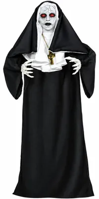 Image de Figurine de nonne pour Halloween, 170 cm, avec lumière, effets sonores et mouvements