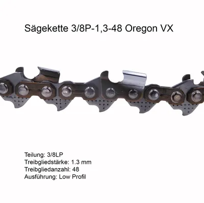 Produktbild von Oregon Sägekette VersaCut 3/8P 1.3 mm 48 TG - 91VXL