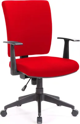 Produktbild von Bürostuhl Dlom, Chefsessel mit Armlehnen, Ergonomischer Bürositz, 61x65h98/108 cm, Rot