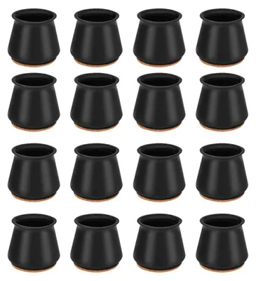 Produktbild von Stuhlbeinschoner, 16 Stück Silikon-Stuhlbeinüberzüge, Stuhlbeinkappen, Büro- und Stuhlbeinschoner, Runde Stuhlbeinkappen für 25-30 mm runde Beine