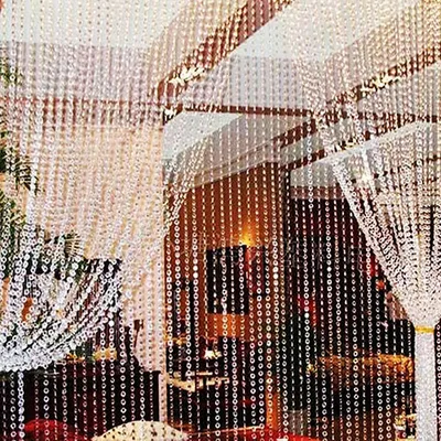 Produktbild von 30 Meter transparente Kunstharz Perlen Vorhang Fenster Tuer Hochzeit Hintergrund