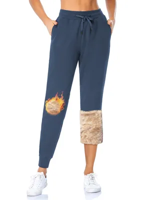 Produktbild von MOVE BEYOND Gefütterte Jogginghose Damen Warm Thermo Fleecehose Winter Verdickte