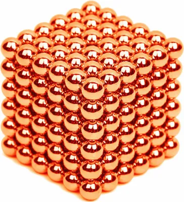 Zdjęcie produktu dla 216PCS Puzzle Kostka 3mm magnetyczne Ball Dekompresja Toy Diy Pomarańczowy