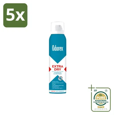 Image de 5 x Déodorant anti-transpirant Odorex Extra Dry Sensitive - 150 ml - Pack de 5