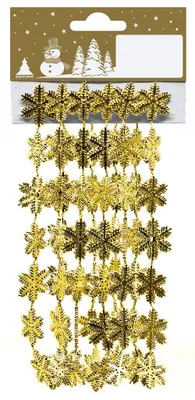 Produktbild von Schneeflockengirlande gold 180 cm