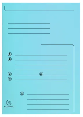 Produktbild von Exacompta 5x 25er Aktenmappen 2 Klappen SUPER 210 - 24x32cm - Hellblau - 334006E