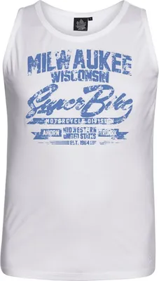 Produktbild von Übergrößen Tanktop Milwaukee blau AHORN SPORTSWEAR Weiß 9XL