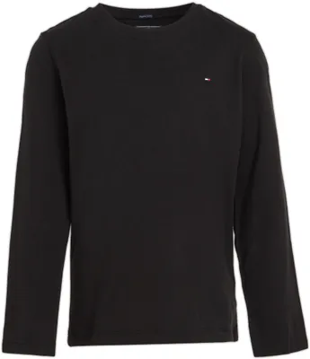 Produktbild von Tommy Hilfiger Jungen Langarmshirt Basic, Schwarz (Meteorite), 14 Jahre