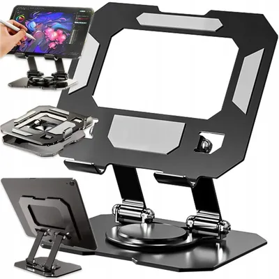 Produktbild von Tabletständer 4-16 Zoll verstellbar 360° Drehung Metall Halterung